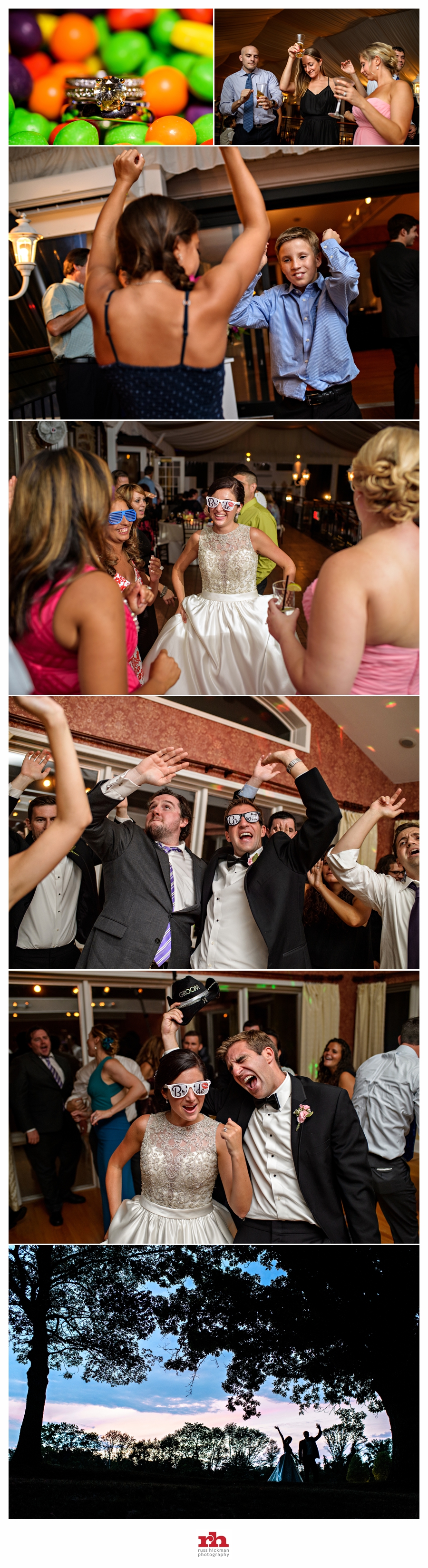 The wedding couple dance with their friends and family at this reception at The Manor House at Prophecy Creek Park.